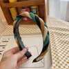 Moda Kadınlar Kafa Renk Eşleştirme Örgü Hairband El Yapımı En Kaliteli Şapkalar Sonbahar Saç Aksesuarları Yetişkin