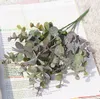 인공 플라스틱 식물 잎 정원 꽃병에 대 한 녹색 유칼립투스 지점 홈 크리스마스 웨딩 장식 가짜 가짜 꽃 gc580