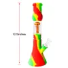 12.5 Silicone Beaker Bong Dab Rig Hookahs Water Pipe with 6 arm tree perc cage