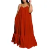 Casual Dresses S-5XL Plus Größe für Frauen Kleidung Sexy Kleid Solide Farbe Lose Damen Kleidung Große lange Maxi Vestidos