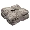 Klassisk leopardtryck stickad filt plysch ull Jacquard soffa nap säng omslag hem utomhus bärbara varma kasta filtar
