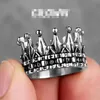 2021 Högkvalitativa bandringar Fashion Cool Elegant Vintage Queen Crown Rostfritt stål Män ring Silver och svart storlek 7-132644