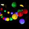 10/20/30/50LED Solar Lantern String Lights Waterproof Garden Fair with Fabric Exterior and Interior Decoration for Christmas Home Yard