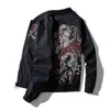 Bomber Jacket Men Chinese Dragon Embroidery Pilot Retro Punk Hip Hop Autumn Youth Streetwear High Street Hipster 211217