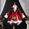 Game Genshin Impact Klee Costume Cosplay Halloween impreza Kobiety Dress Full Set Y0903