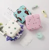 10pcs Coin Purses Women Nylon Floral Lemon Cactus Prints Protable Square Travel Toiletry Storage Bag Mix Color