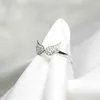 Anelli 925 Elegante anello a forma di ala con zirconi dolci Anello in argento sterling S925 per donna 2201218739787