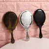 High Definition Mirrors Hand Looking Glass Retro Pattern Vanity Lighted Makeup Mirror Korean Style Princess Compact Portable Handle RH5813