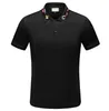 Erkek Tasarımcı Polo Gömlek Yüksek Sokak Nakış Jartiyer Yılanlar Küçük Arı Baskı Giyim Erkekler Klasik Polos Gömlek için Yaz Tee T-Shirt
