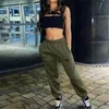 Womens 청바지 Capris Streetwear Harem 땀 바지 여성 Joggers 블랙 화이트 하이 허리 여성 숙 녀 바지 겨울 느슨한 트랙