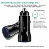 36W 30W QC3.0 Dual 3.1A Fast Rapid Car Charger Chargers For Iphone 7 8 11 12 13 Samsung htc Android phone gps mp3 pc