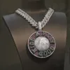 Мужская классная панка ожерелье позолоченное Bling Colory CZ rechch буквы кулон ожерелье для мужчин хип хмель