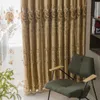Cortina de ventana bordada de Europa para sala de estar dormitorio cortina opaca tratamiento de ventana cortinas decoración del hogar 210913