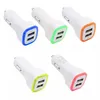 5V 2.1A LED Dual USB Car Charger Phone Input 12V 24V Power Adapter Universal Vehicle Cellphone Chargers for iPhone Samsung Xiaomi Huawei LG