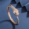 Blue Eye Spirit Snake Armband European och American Fashion Exotic Treasure Family Family Inlaid Crystal Diamond Spring Open226R4450746