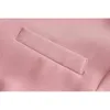 Fashion Pink Blazer Woman Suit Jacket Single Breasted Ladies Formal Office Coat 210421