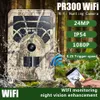 PR300 Trail Camera con WiFi 1080P HD Wildlife PIR Infrarossi Night Vision Caccia APP wireless App Surveillance + Telecomando