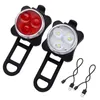 Ljus Cykling Cykelcykel Ljus 3 LED Head Front 4 Modes USB Uppladdningsbar svansklip Ljuslampa Vattentät FiT-sverlichting 1702 Z2