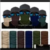 Велоспорт Caps Masks Solid Color Bandana Bandana Buffs Шеи Гайтер Оголовье Женщины Мужчины на открытом воздухе Бесшовные Balaclava Многофункциональный Маска Шарф Hea Jyqvx