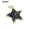 WT-P1323 WKT！トレンディな星形のネックレスの黒い黒のペンダントのロマンチックなスタイルの女性のギフト高い質量