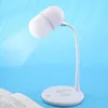 3 in 1 Bureaulamp USB Draadloze oplader Bluetooth-luidspreker Opvouwbare, ooghoudende tafellamp, dimmendesktoplamp voor QI Smart Phones Charge, met behulp van in Office, Slaapkamer, Studie