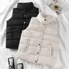 Più nuovo autunno inverno moda donna gilet gilet senza maniche tasche bottoni gilet piumino cappotto caldo taglie forti 2XL per donna