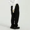 IDEEFB Męskie spodnie Wiosna Koreański Wszechstronny Wszechstronny Prosta Elastyczna Talia Sznurka Solid Color Casual Spodnie 9Y5409 210524