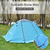 Wüsten-Winterzelt mit Schneefang, 2-Personen-Aluminiumstange, leichter Rucksack für Wandern, Klettern, Wetter 220216