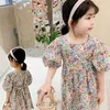 Baby Meisjes Prinses Jurken Kids Baby Zomer Bloemen Vestidos Kinderen Party Vakantie Kostuums Swashes Outfits 3-7Y Q0716