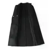 Höstull Kvinnor Vit Double-Faced Cashmere Coat Vinter Högkvalitativ Mode Elegant Mid-Length Over The Knee Woolen Coats