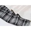 Elegante gebreide rib rok vrouwen gesplitst plaid elastische hoge taille lente en herfst retro vakantie chique buttom vrouwelijke rok 210417