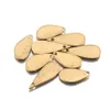 100Pcs/Lot Bulk Whole Raw Brass Water Teardrop Charms Chain Extension End Connector Bead Pendant For Handmade Jewelry Making