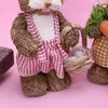 14 "coelho de palha artificial em pé coelho com decoração de jardim de casa de cenoura Festa de festa do tema de Páscoa Retailsale 210610