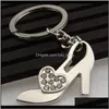 Fashion Accessories Drop Delivery 2021 High Heels Keychain Key Rings Bag Hangs Shoes Pendants For Women Men Keyring Keychains Garage Kits Yvo
