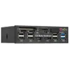 MULTIFUNTION 5.25 "Media Dashboard Card Reader USB 3.0 HUB ESATA SATA Frontpanel för Optical Drives Bay SD MS CF TF M2 MMC MS CARDS Läsare