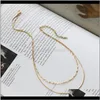Подвесные ожерелья подвески для ювелирных украшений доставка 2021 Двойной слой с костяной цепью змеи