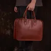 Projektant Retro Bag Moda Laptop Torebka Kawa Skórzana Ramię Biznes Prawdziwi Mężczyźni Dorywczo Oficjalny Dokument Męski