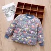 2021 New Girls Boys Down Coat Mesh Barnkläder Vinter förtjockad Outwear Baby Jacket Liner Fritidssporter utan huvar