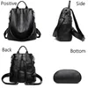 Women Waterproof anti-theft Leather Multifunction Traveling Backpack