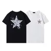 2021 Men's Stylist Designer t shirt Fashion Alphabet-Print Summer Short Sleeve Black and White High Quality S-2XL#11