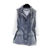 Gilets pour femmes 2022 printemps automne coréen lâche Denim gilet Vintage gilet grande taille dames sans manches veste mode mince débardeur K770