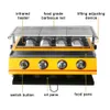 2/3/4/6 s Gas Stove BBQ LPG Grill Infrared Ceramic Barbecue Grill Tools for Picnic Party Outdoors Oil-preventing 210724