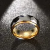 MEAGUET 8mm Ring breites facettierter Schnitt geometrischer Wolframkarbid-Hochzeitsringe für Männer Schmuck männlich Anillos Bague USA Größe 7-12 210701