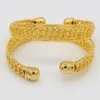 Adixyn Szerokość 12mm Dubai Gold Bangles Kobiety Mężczyźni Złoty Kolor Banglesbracelets Afryki / Etiopski / Arab / Kenya Prezenty Ślubne Q0717