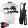Mens Ciclismo Jersey Set 2021 Verão Scott Team Manga Curta Bicicleta Camisa Bib Shorts Suits Seco Rápido Respirar Rolamento Roupas XXS-6XL Y21041072