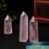 Natural Cristal Rosa Ponto de Quartzo Cura Pedra Hexagonal Prismas 50-80mm Obelisk Wand Tratamento Ornaments Pedra DIY Presente 1 Pc