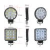 48W LED Lampe de Travail 16barra Mini Carré Rond Pour 4x4 Led Bar Offroad SUV ATV Tracteur Bateau Camions Pelle 12V 24V Super Lumineux