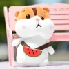 10 stks 11cm favoriete hamster carry fruit tas decoratie pluche mini hanger sleutelhanger pop ring zacht speelgoed