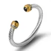 Hot selling titanium steel twisted Gold Bracelet Stainless Steel Rope cable multicolor3938306