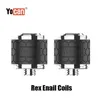 Authentische Yocan REX EMAIL Ersatzspulenkopf QTC Quarz Triple Coils Pancake Zerstäuberkern für Wachs Konzentrat DAB VAPE Geräteteil 100% A49